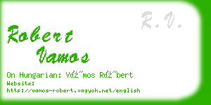 robert vamos business card